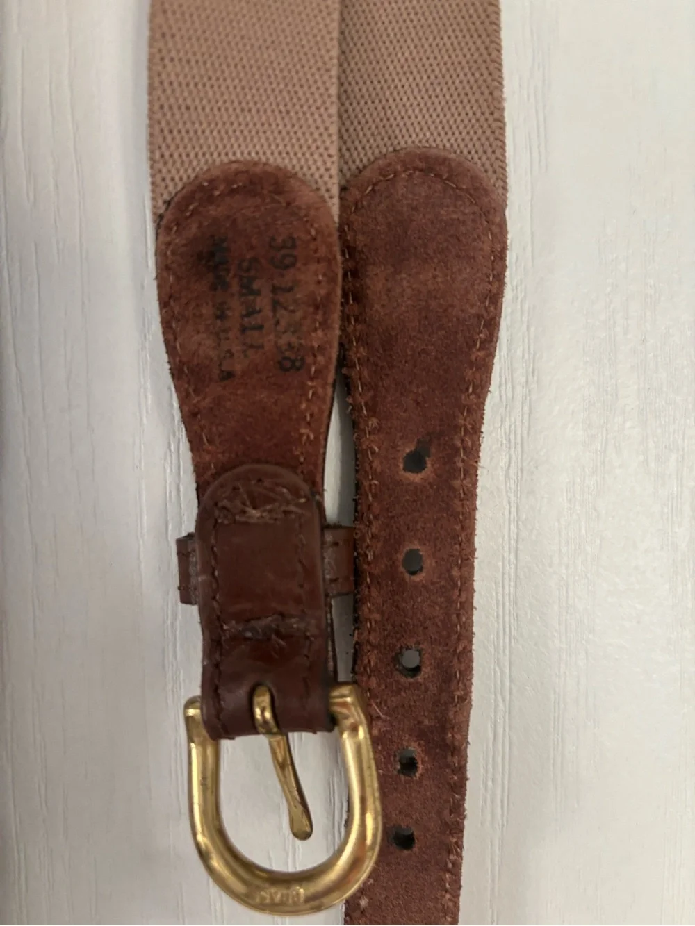 3 Classic Leather-Trim Women's Belts - White, Brown, Navy - Picture 5 of 5